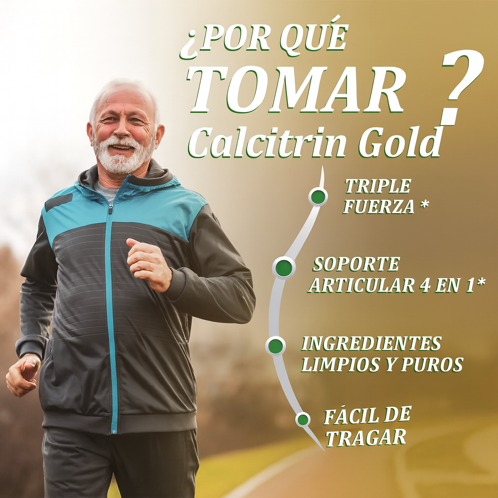 Calcitrin Gold® ¡El fin de la tortura ciática y artrítica! Mueve tus articulaciones como si tuvieras 20 años en solo semanas.