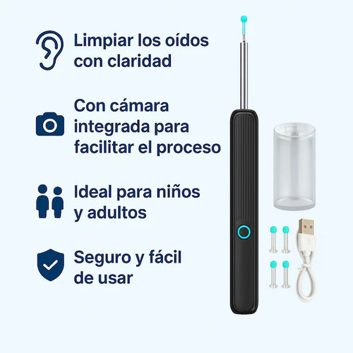 NatEar HD™ Limpia tus oídos con precisión y de forma segura en minutos