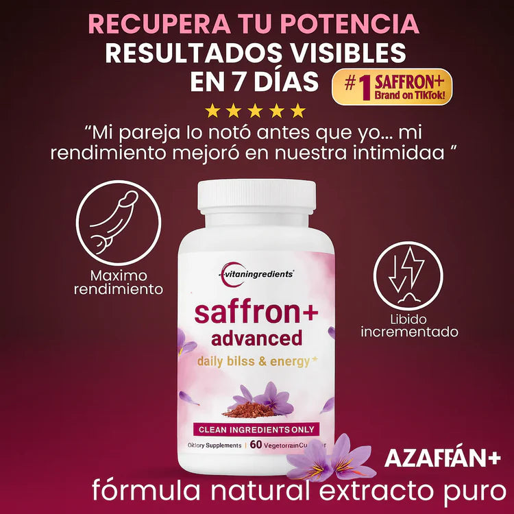 Nuevo Saffron+ Advance: Recupera tu  Paz Mental, Alegría y Energía ¡Libre de Ansiedad y Estrés!