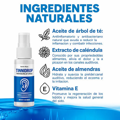 TINNIDROP® Tratamiento natural para el dolor de oídos en minutos