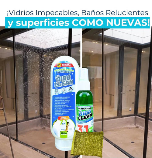 DIDA CLEAN® Limpia vidrios con manchas, al instante y sin esfuerzo