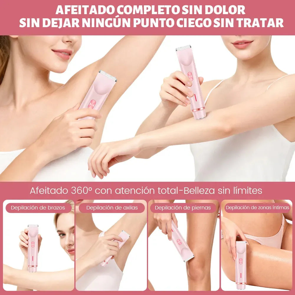 Nueva Depiladora Íntima 2-en-1®: Consigue una piel de bebé en tu zona "V" sin dolor ni irritación desde el primer uso.