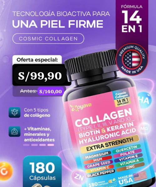OYABA® ¡Colageno 14 en 1 con Biotina! Rejuvenece tu piel desde la primera toma