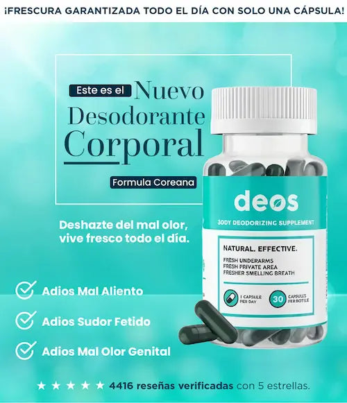 DEOS™ Elimina malos olores y toxinas de tu cuerpo desde adentro